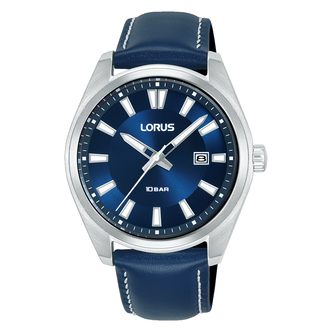 Lorus Classic RH923SX9 Herren Armbanduhr • Mineralglas • Blaues Lederband