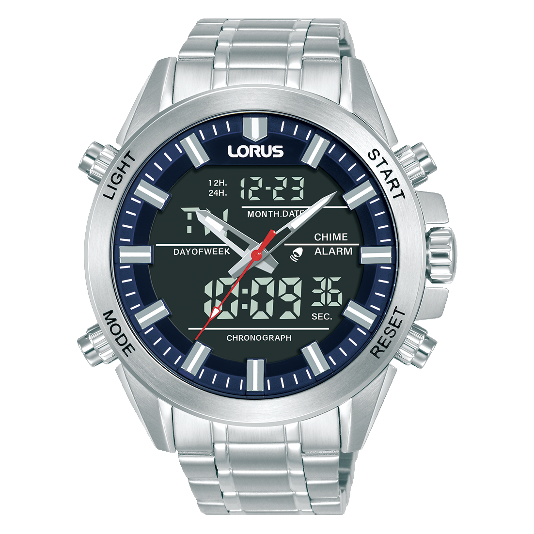 Lorus Sports RW665AX9 Herren Armbanduhr Grau • Mineralglas • 10 Bar Wasserdicht