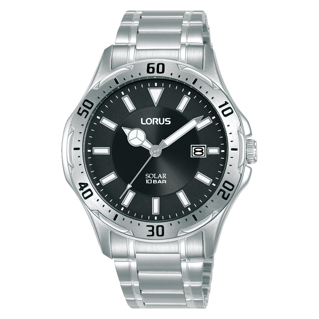 Lorus Sports RX395AX9 Herrenuhr Schwarz • Solarwerk • 10 bar Wasserdicht