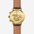 Reloj Hamburg Chrono E Vintage Bridle en cuero marrón oscuro, parte trasera gris