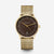 Reloj Naos Edition Heritage S01-NAE21-MI05, correa Milanesa dorada de 20 mm, esfera gris, carcasa marrón oscuro con detalles dorados, vista frontal