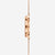 Reloj Naos XS Edition Elyra en oro rosa con correa Milanaise, vista de perfil en gris.