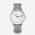 Reloj Naos Solar blanco plateado, Super Slim 20 plateado, frontal gris