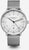Reloj Hamburg A plata, correa Milanesa plata, frontal gris