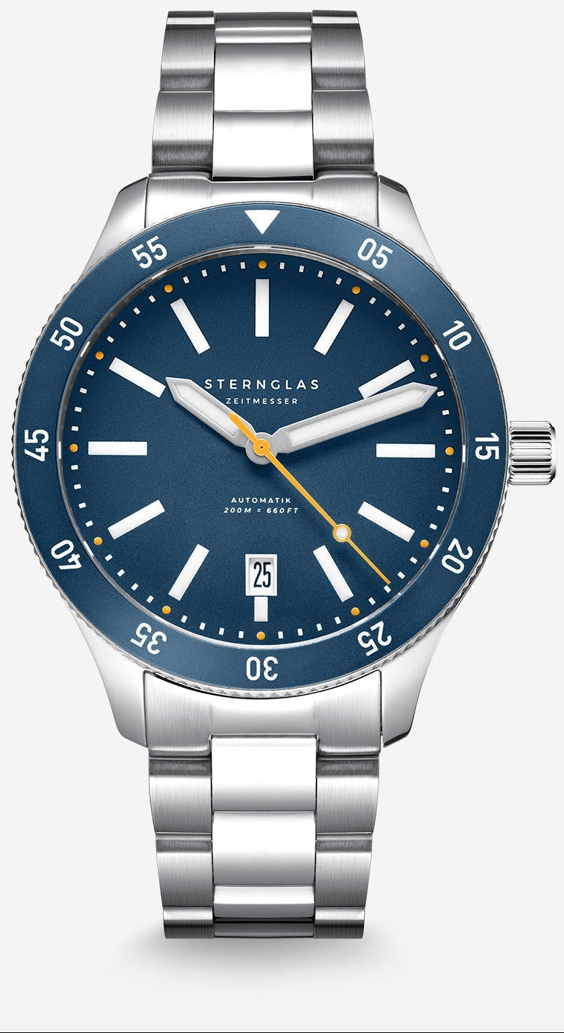 Reloj Marus 2.0 Edition, caja de acero inoxidable, esfera gris, correa de malla de acero inoxidable plateada