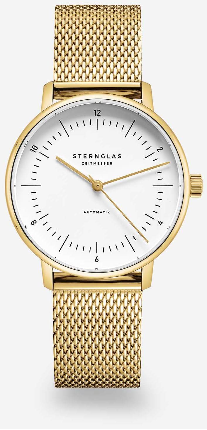 Reloj Naos XS A blanco oro Milanesa 16 oro frontal gris