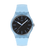 Swatch Originals Large SO29L101 Armbanduhr Hellblau • Leuchtzeiger • Biosourced-Gehäuse