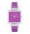 Swatch What If Square SO38K705 Damen Armbanduhr Magenta • Transparentes Gehäuse • Biosourciertes Material