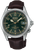 Reloj Seiko Prospex para hombre con esfera verde oscuro y correa de cuero marrón