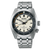 Pulsera de hombre con correa de acero inoxidable y esfera beige, pantalla analógica, automática