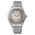 Reloj Seiko Presage para hombre con esfera en tono oro rosa y correa de acero inoxidable