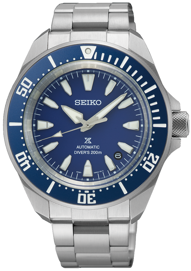 Reloj de hombre con esfera azul y correa de acero inoxidable, bisel giratorio, automático