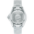 Reverso del reloj de hombre con grabado "Edición Especial" y pulsera de acero plateado