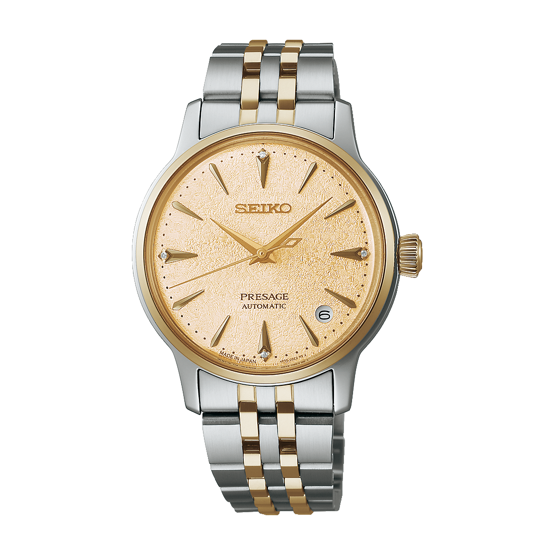 Seiko SRPL64J1 Damen Presage Cocktail Time Frozen Banana Automatik • Automatikwerk mit Handaufzug • Diamant-Zifferblatt