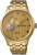 Reloj de hombre con esfera dorada y brazalete de metal dorado