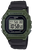 Casio Reloj digital vintage con caja verde, correa negra y pantalla digital