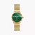 Thomas Sabo WA0365-264-211 Garden Spirit Malachit Damenuhr Gelbgold • Echtes Malachit-Zifferblatt • Milanaise-Armband