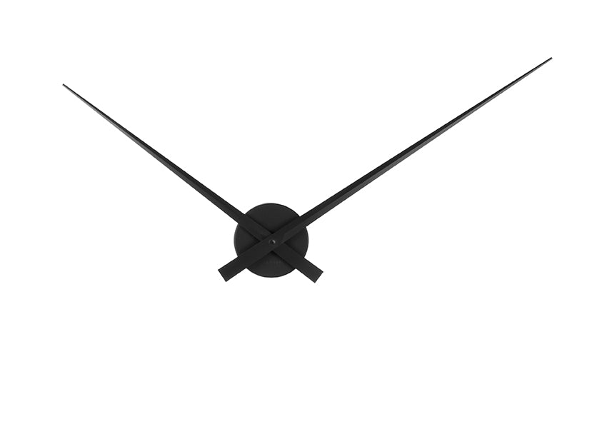 Karlsson Little Big Time KA450050 Wanduhr Schwarz • Offenes Design ohne Gehäuse • Aluminium-Konstruktion