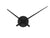 Karlsson Little Big Time Mini KA4348BK Wanduhr Schwarz • Offenes Aluminiumdesign • Ohne Gehäuse