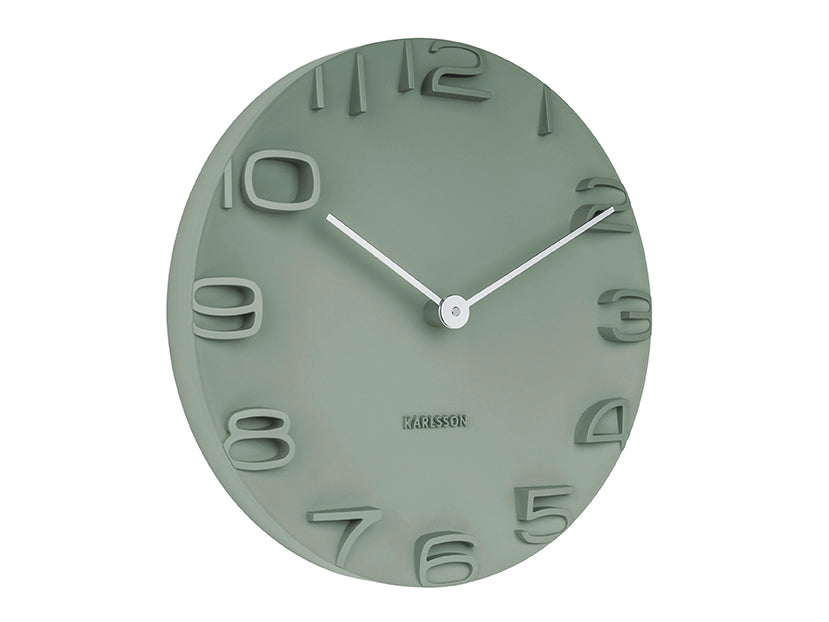 Karlsson Wanduhr 42 cm Kunststoff • Jungle Green • On The Edge Design
