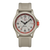 Reloj Luminox Bear Grylls para hombre con caja beige, esfera naranja y correa de caucho