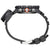 "Reloj de pulsera para hombre visto desde arriba: botón naranja en el centro y dos tornillos plateados."