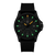 Reloj Luminox para hombre con caja negra y esfera oscura, índices luminosos verdes
