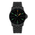 Pulsera de hombre con esfera negra, correa negra e indicador luminoso verde