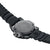 Pulsera de hombre con cierre y tapa trasera grabados, correa de caucho negro