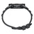 Pulsera de hombre vista superior: caja negra, cristal superior y eslabón de pulsera