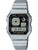 Reloj Casio Vintage A130WE-1AEF para hombre con correa de metal plateada y pantalla digital negra