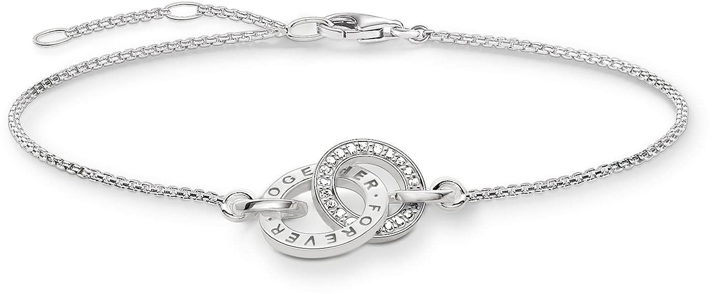 Pulsera de plata de ley 925 con cadena de eslabones finos y dos colgantes redondos