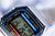 Pantalla de reloj digital Casio: ventana de dígitos, electroluminiscencia azul, alarma