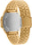 Reloj digital Casio con correa de metal dorada; tapa trasera de metal