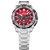 Reloj cronógrafo Festina para hombre con esfera roja, bisel plateado y correa de acero inoxidable