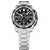 Festina Chrono-Bike reloj de hombre frontal: pulsera de metal plateada, esfera negra