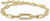 Pulsera de eslabones en tono dorado con elemento de ancla adornado con piedras y cierre de mosquetón