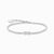 Pulsera de tenis plateada con colgante de infinito y circonitas cúbicas blancas