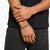 Pulsera de cuentas de piedra en la muñeca con cuentas redondas verdes y beige