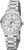 Reloj Atrium para hombre con correa de metal plateada y esfera blanca, visualización de fecha