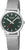 Reloj unisex Mondaine con esfera verde oscuro, correa de malla metálica y bisel redondo