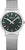 Reloj unisex Mondaine con esfera verde bosque, correa de metal y hebilla de pasador