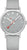 Reloj unisex con caja plateada, correa de textil gris y esfera gris