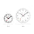 Comparación de tamaño de reloj de pared: relojes de pared redondos pequeños (25 cm) y grandes (40 cm) con esferas blancas