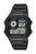 Reloj digital negro para hombre con pantalla LCD, botones y correa de plástico