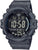Reloj digital para hombre con correa de plástico negra y pantalla redonda, visualización de números grandes