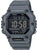 Reloj Casio para hombre con pantalla digital, caja gris oscuro y correa de silicona.