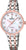 "Reloj de mujer con esfera de nácar y correa de metal bicolor (plata/oro rosa)"