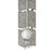 Pendel-Wanduhr mit rundem Zifferblatt, grauem Naturstein-Design und Aluminiumrahmen