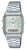 Casio Vintage reloj con correa de metal plateado, esfera analógica y pantalla digital rectangular